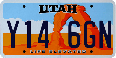 UT license plate Y146GN