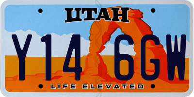 UT license plate Y146GW