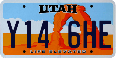 UT license plate Y146HE