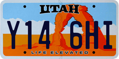 UT license plate Y146HI