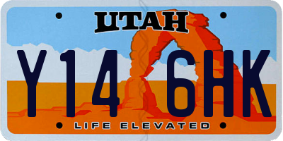 UT license plate Y146HK