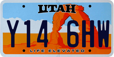 UT license plate Y146HW