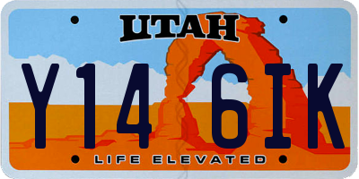 UT license plate Y146IK