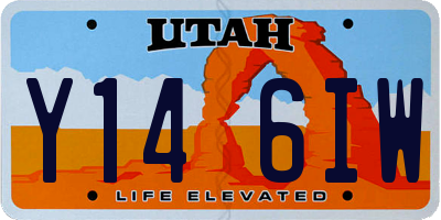 UT license plate Y146IW