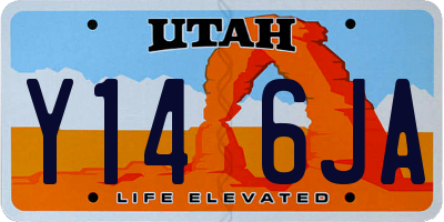 UT license plate Y146JA