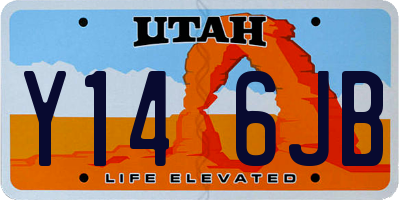 UT license plate Y146JB