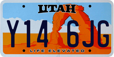 UT license plate Y146JG