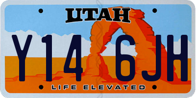 UT license plate Y146JH