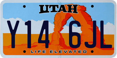 UT license plate Y146JL