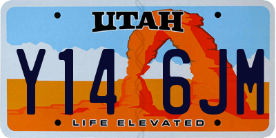 UT license plate Y146JM