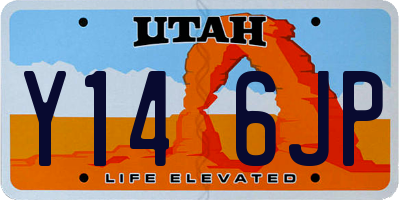 UT license plate Y146JP