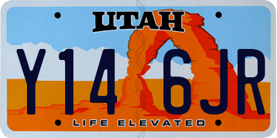 UT license plate Y146JR