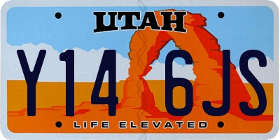 UT license plate Y146JS