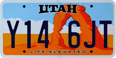 UT license plate Y146JT