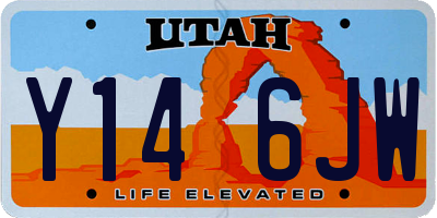 UT license plate Y146JW