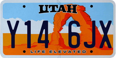 UT license plate Y146JX