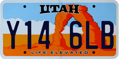 UT license plate Y146LB