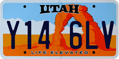 UT license plate Y146LV