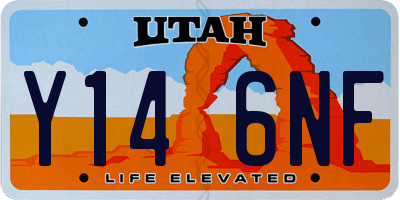 UT license plate Y146NF