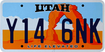 UT license plate Y146NK