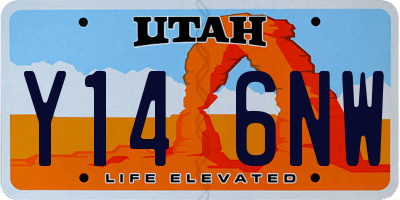 UT license plate Y146NW
