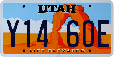 UT license plate Y146OE