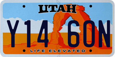 UT license plate Y146ON