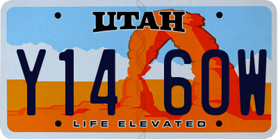 UT license plate Y146OW