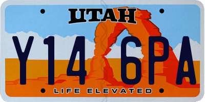 UT license plate Y146PA
