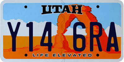UT license plate Y146RA
