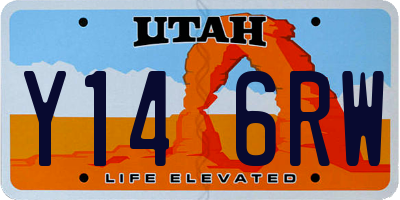 UT license plate Y146RW