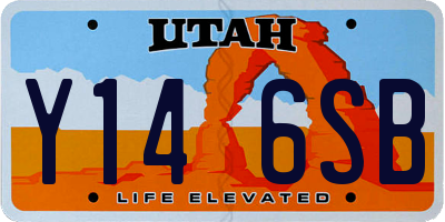 UT license plate Y146SB