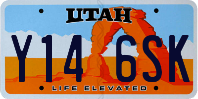 UT license plate Y146SK
