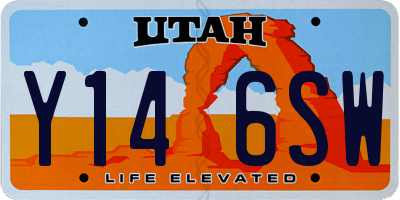 UT license plate Y146SW