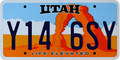 UT license plate Y146SY