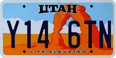 UT license plate Y146TN