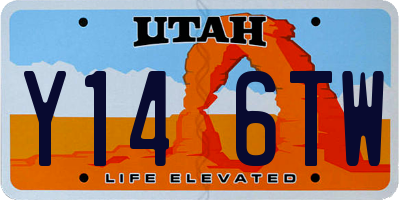 UT license plate Y146TW