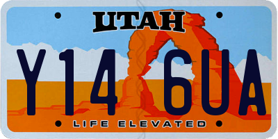UT license plate Y146UA