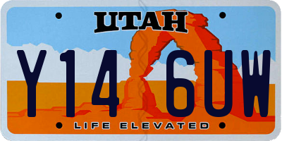 UT license plate Y146UW