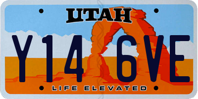 UT license plate Y146VE