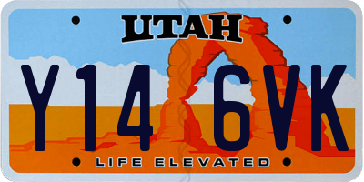 UT license plate Y146VK