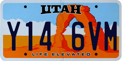 UT license plate Y146VM
