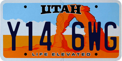UT license plate Y146WG