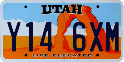 UT license plate Y146XM