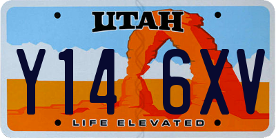 UT license plate Y146XV