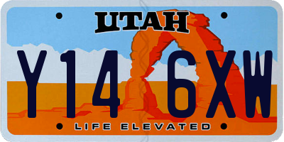 UT license plate Y146XW