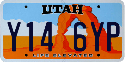 UT license plate Y146YP