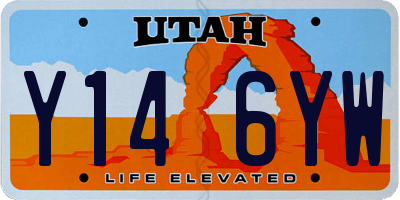 UT license plate Y146YW