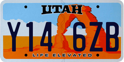 UT license plate Y146ZB
