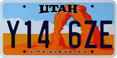 UT license plate Y146ZE